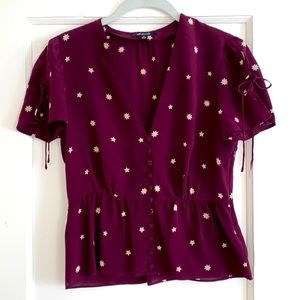 Star Print Madewell Blouse